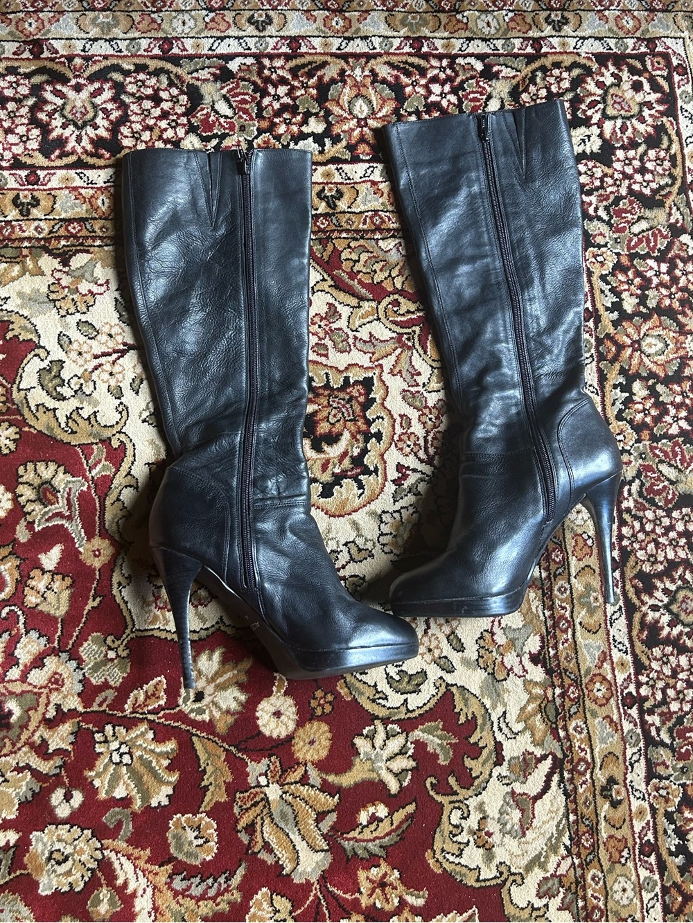 Aldo leather, high heel boots